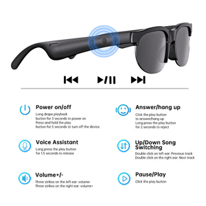 Lentes de Sol Inteligentes Xg88 Pro, Resistentes al Agua IPX5, Traductor IA con Micrófono y Altavoz, Carga Magnética Inalámbrica, Navegación AR - Product Image 5