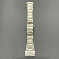 Bracelet de montre connectée en acier inoxydable 316L, à boucle solide, 3 maillons coniques, finition miroir, fait main, avec logo personnalisé, qualité supérieure