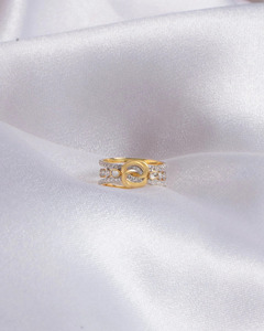Fashion Fine Jewelry 9K Gold Diamond Polki <b>Ring</b> for Women Vintage Style Bridal Wedding Engagement Statement <b>Finger</b> <b>Ring</b> - Product Image 3
