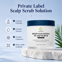 OEM Private Label Deep Cleansing Sea Salt Charcoal & Mint Extract Scalp Scrub with Oil Control for Oily Scalp 250g