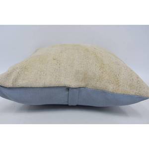 Beige Wool Kantha Patchwork <b>Pillow</b> 18x18 Inch Luxury Rustic Square <b>Throw</b> <b>Pillow</b> Woven Vintage Fluffy Portable Bedding Christmas - Product Image 5