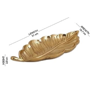 Énorme plateau de service de forme ronde exigeante vaisselle plateaux de service en métal plaqué or finition Antique plateau de service en métal - Product Image 3