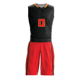 Ensemble de maillots de basket-ball réversibles sublimés respirants à séchage rapide en polyester 100% de haute qualité, logo personnalisé 'USA Men' Plus - Product Image 1