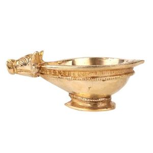 Wholesale Decorative Golden Brass <b>Oil</b> <b>Lamp</b> Kuber <b>Oil</b> <b>Lamp</b> for Home Indoor Outdoor Decoration SNP-215 - Product Image 2