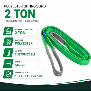 Eslinga de Cinta de Poliéster de Alta Resistencia para Ojos y Orificios, 2 Toneladas, Poliéster Premium, Directo de Fábrica con Servicio de Fabricación Personalizada - Product Image 4