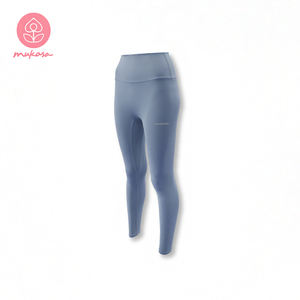 Pantalones Deportivos Largos, Elásticos, de Secado Rápido, Transpirables, Color Azul Niebla, para Yoga y Fitness, Marca Mukasa - Product Image 5