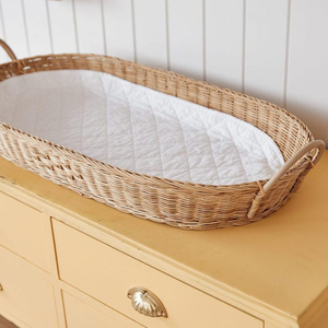 Cesta de mimbre natural ecológica para bebé al mejor precio, segura y cómoda para bebé - Product Image 4