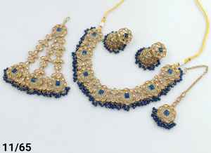 Flower Latest Indian Jewelry Traditional <b>Gold</b> Plated Motipearl With Jumkha Earring &Maagtika Pasha Combo Necklace <b>Set</b> Women - Product Image 3