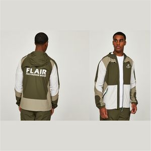 Waterproof Breathable With <b>Packable</b> Hood Running Rain Mens Windbreaker Zipper <b>Jacket</b> - Product Image 1