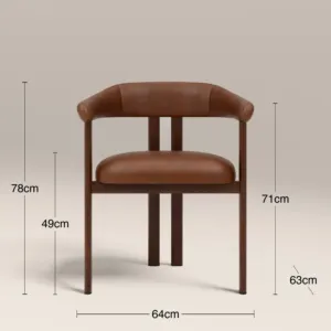 Chaise de salle à manger SINTERIOR VINTAGE TAN ARBOR CARVER - Product Image 5