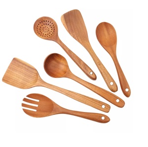 Juego de Cubiertos de Madera para Ensalada, Cuchara, Tenedor, Cuchillo, Juego de Cubiertos de Primera Calidad, Juego de Cubiertos de Diseño Moderno para Cocina - Product Image 3