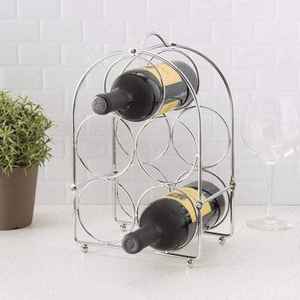 Premium steel finished Colour 11.5''H X8''W X7.5''D Stackable Metal <b>Wine</b> <b>Rack</b> <b>for</b> Home Use - Product Image 1