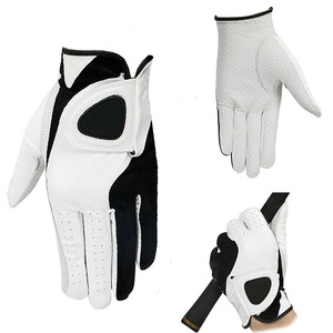 100% calidad superior mano izquierda antideslizante Cabretta Golf guante hombres mujeres transpirable genuino PU cuero Golf guantes Unisex - Product Image 6