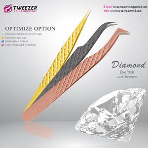 Pinzas para Pestañas con Logotipo Personalizado y Embalaje en Caja de Color, Pinzas para Pestañas con Punta de Fibra de Agarre Fuerte para Extensiones de Pestañas - Product Image 5