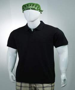 Vente en gros T-shirt pour homme uni bleu ciel 100% coton taille plus coupe surdimensionnée col en V écologique anti-rides - Product Image 4