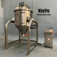 Mélangeur vertical de précision pour poudres alimentaires avec moteur et boîte de vitesses pour fructose, xylitol, érythritol, type ruban en acier inoxydable