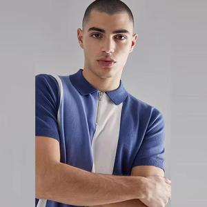 Hombres Polo Rayas Camisetas Nuevo Estilo Media Cremallera Polo Casual Wear Turn-Down Collar Polos - Product Image 5