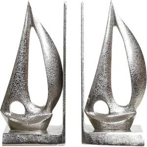 Luxe argent plaqué fantaisie bateau concepteur étagère décorative fabriqué à la main en aluminium serre-livres forme moderne Sculpture serre-livres décor - Product Image 4