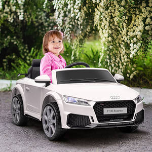 HOMCOM Voiture électrique autoportée pour enfants de 3 à 5 ans AUDI TT avec télécommande, ouverture des portes et phares LED, blanc - Product Image 2