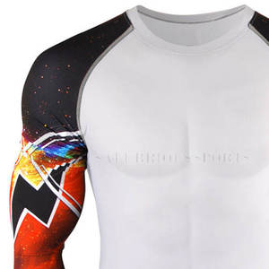 Professional Manufacturing Breathable Quick Dry Compression <b>Rash</b> <b>Guards</b> <b>Men</b> Full Sleeve 220g Customized Packing Printed Design - Product Image 4