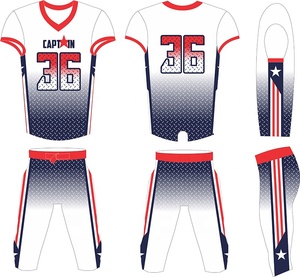 Maillots de football américain pour adultes de haute qualité, à manches courtes et à motifs imprimés, pour l'entraînement - Product Image 2