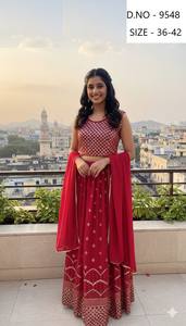 Georgette Brodé Lehenga Choli Collection Catalogue complet disponible au tarif de gros, designer lehenga choli. - Product Image 3