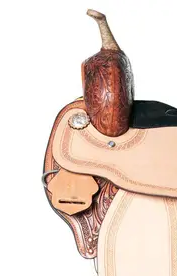 Selle de baril en cuir occidental faite à la main de haute qualité d'importation 100% siège souple en cuir véritable usiné à la main avec logo de couleur personnalisé - Product Image 3