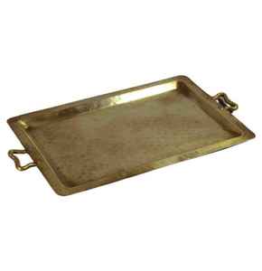 Bandeja de metal de latón y aluminio para decoración y uso doméstico Bandeja de servicio de chocolate Metal del exportador indio - Product Image 3