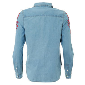 Camisa Vaquera Vintage a Cuadros para Mujer 2025, Blusa Informal Ligera, Transpirable para Todas las Temporadas, Diseño Simple - Product Image 2