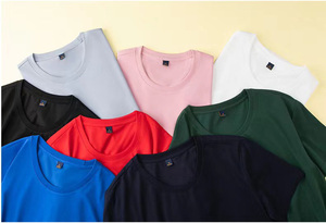 Alta calidad logotipo personalizado Mutil Color Camiseta cómoda al por mayor en blanco liso Camiseta cuello redondo 100% algodón camiseta para hombres - Product Image 4