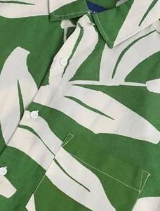 Camisa informal ajustada de algodón 100% para hombre, diseño propio, estampado transpirable, cuello extendido, tejido teñido liso, suministro ODM - Product Image 5