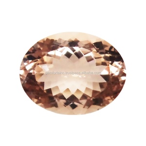 Morganita de melocotón 14X12mm Forma ovalada Morganita natural de alta calidad Piedras preciosas facetadas Piedras sueltas Proveedor DE LA India - Product Image 1