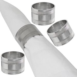 Servilletero de metal antiguo Diseño galvanizado Decoración de mesa de comedor de estilo rústico con plata para bodas y fiestas - Product Image 2