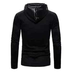 เสื้อฮู้ดดี้หนังแท้คุณภาพสูง 100% แบบยูนิเซ็กซ์ สำหรับฤดูหนาว คอตั้ง พิมพ์ลายดิจิทัล สไตล์สตรีทแวร์ ระบายอากาศได้ดี สีพื้น - Product Image 4