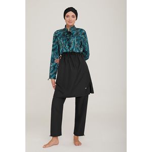 Costume da bagno con paracadute 4 pezzi completamente coperto e allacciato anteriore - Product Image 1