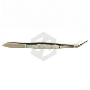 Pinces dentaires Meriam de haute qualité, pinces à coton et à pansements avec pinces à tissus, dotées d'un bec incurvé dentelé de type chirurgical - Product Image 5