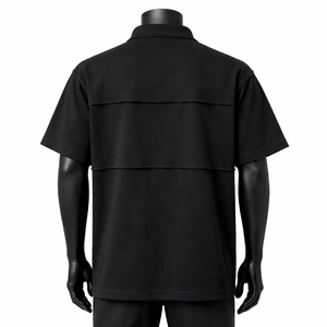 Camiseta Polo Negra Extra Grande Personalizada para Hombre, de Manga Corta, Estilo Casual, para Golf, Venta al Por Mayor, Fabricante OEM - Product Image 2