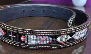 <b>Directly</b> Exported From India Best Quality Custom Made Genuine Western <b>Beaded</b> Belts with Stud Design Metal Material - Product Image 3