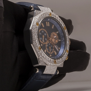 Reloj de lujo de acero inoxidable de alta calidad Hip Hop Full Iced Out Diamond Reloj mecánico para hombres Vvs Moissanite Diamond Watches - Product Image 3