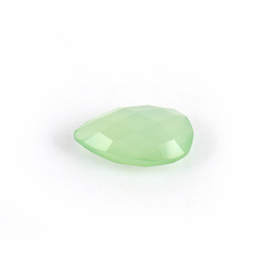 Pierres précieuses naturelles de préhnite, taille poire 10x15mm, taille briolette, pierres brutes certifiées par un tiers, vente en gros, marque Gopika, pour la joaillerie - Product Image 2