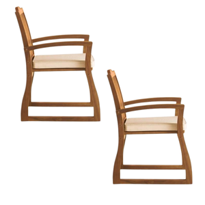 Salon et salle à manger en teck massif à une place d'apparence moderne avec accoudoir chaise de salle à manger en bois de meilleure qualité - Product Image 6