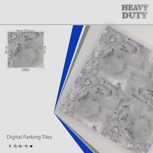 กระเบื้องเซรามิกสำหรับจอดรถขนาด400x400มม. สำหรับงานหนัก40x40ซม. กระเบื้องปูพื้นกลางแจ้งแบบดิจิตอลโชว์รูม Firebrick - Product Image 3