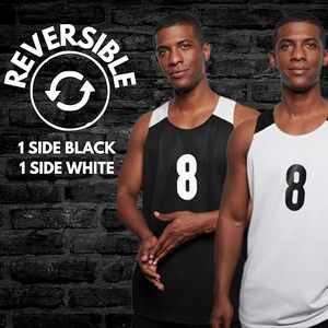 Ensemble de maillots de basket-ball réversibles pour hommes avec numéros, ensemble complet pour les matchs, les entraînements, respirant et évacuant l'humidité - Product Image 2