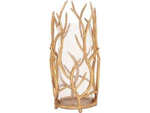 Dernière entreprise moderne Design romantique Finition or Bougeoir Lanternes Décoration intérieure Bougeoir ouragan Stand Décor - Product Image 3