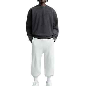 Vente en gros sweat-shirt épais pour hommes en éponge française délavé au soleil surdimensionné en détresse vintage lavé à l'acide sweats à capuche - Product Image 6