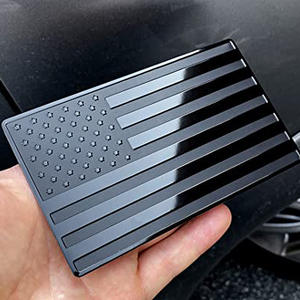 Заводская матовая черная 3d-наклейка с американским и американским флагом для автомобиля, эмблема, алюминиевая наклейка с подземным флагом, автомобильный значок, наклейка, значок - Product Image 4