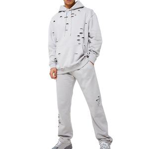 Haute qualité de fabrication faite hommes survêtements pour Jogging porter 2024 nouveaux survêtements élégants de lavage à l'acide fermeture éclair en détresse - Product Image 1
