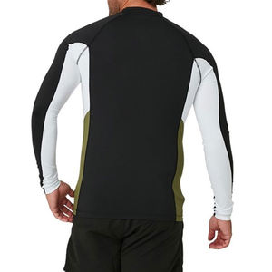 Color sólido y patrón Hombres Rash Guard/Manga completa Logotipo bordado personalizado Hombres Rash Guard para la venta - Product Image 6