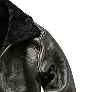 Veste coupe-vent imperméable en cuir véritable de qualité supérieure aux meilleurs prix pour hommes, teinte unie, pour l'hiver, dans toutes les tailles, vente en ligne disponible - Product Image 2