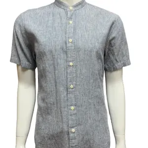 越南服装制造商生产的OEM服务短袖透气快干常规合身男式衬衫